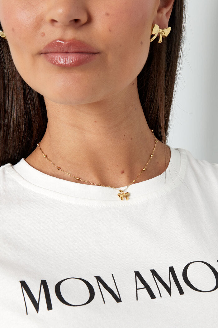 Strikjes ketting | Goud