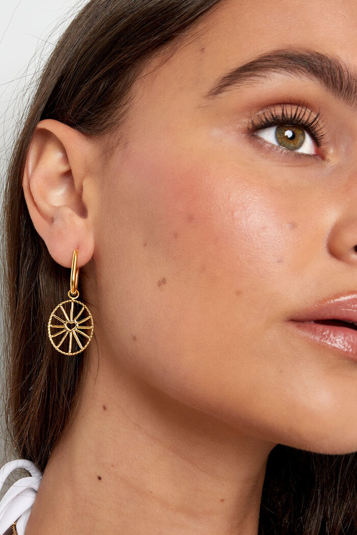 Oorbellen hartjes spin coin