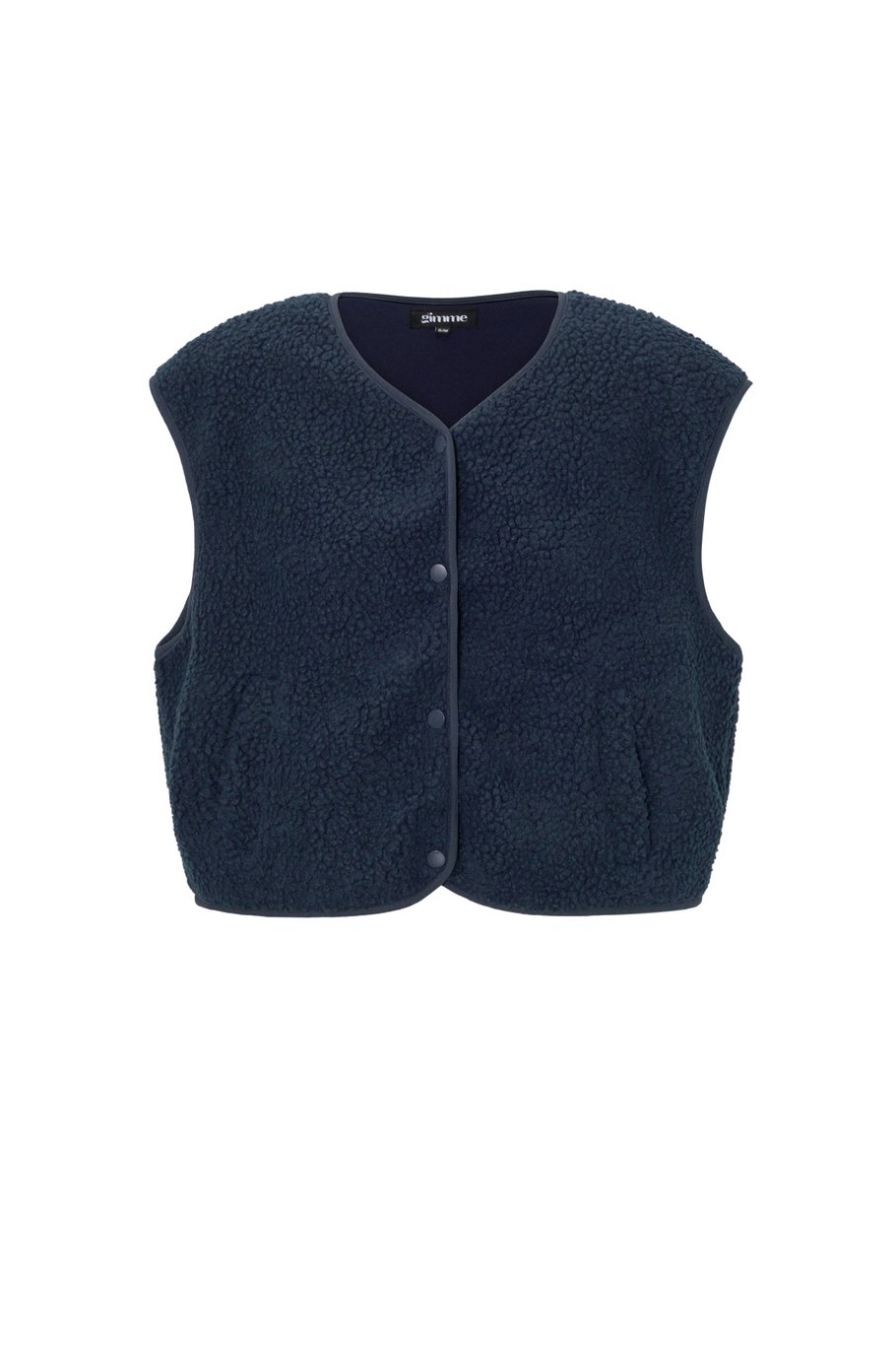 Fluffy teddy vest | Navy Blauw