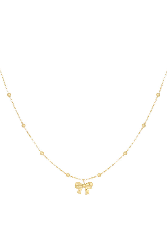 Strikjes ketting | Goud
