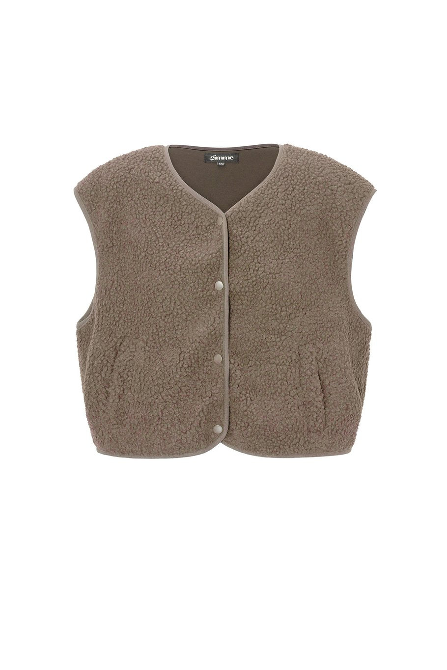 Fluffy teddy vest | Bruin
