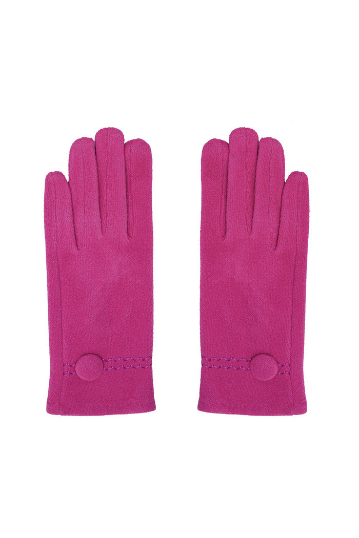 Handschoenen met knoop - fuchsia