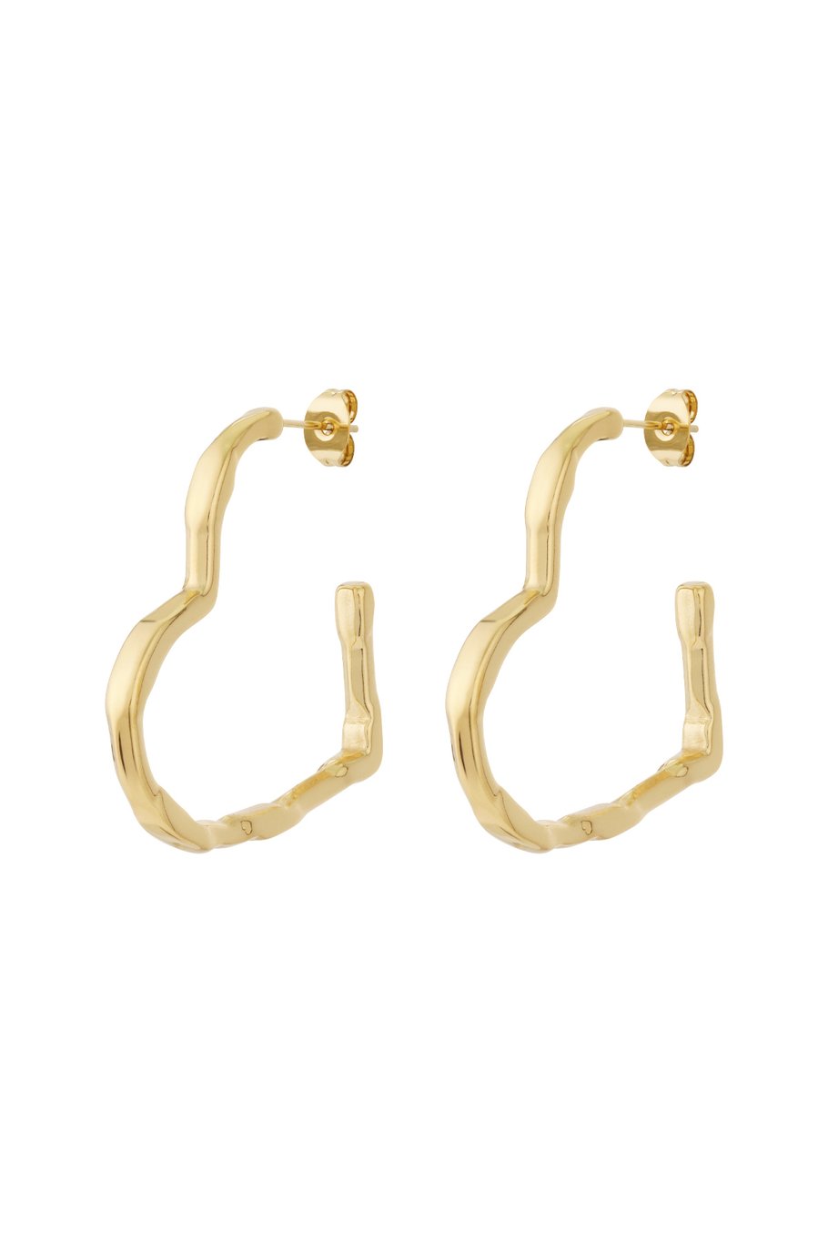 Oorbellen hartje | Goud