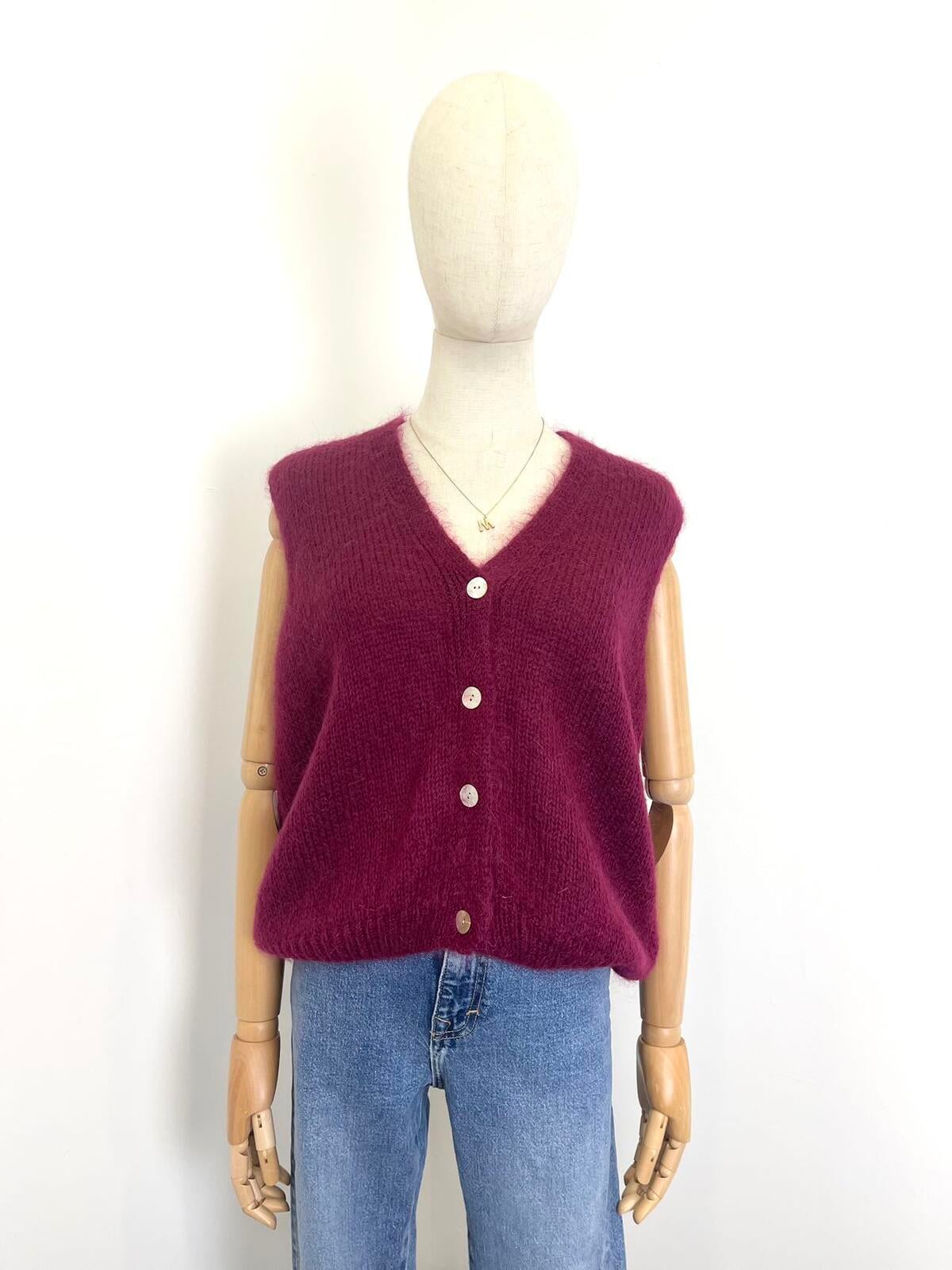 Vest met knopen |Bordeaux