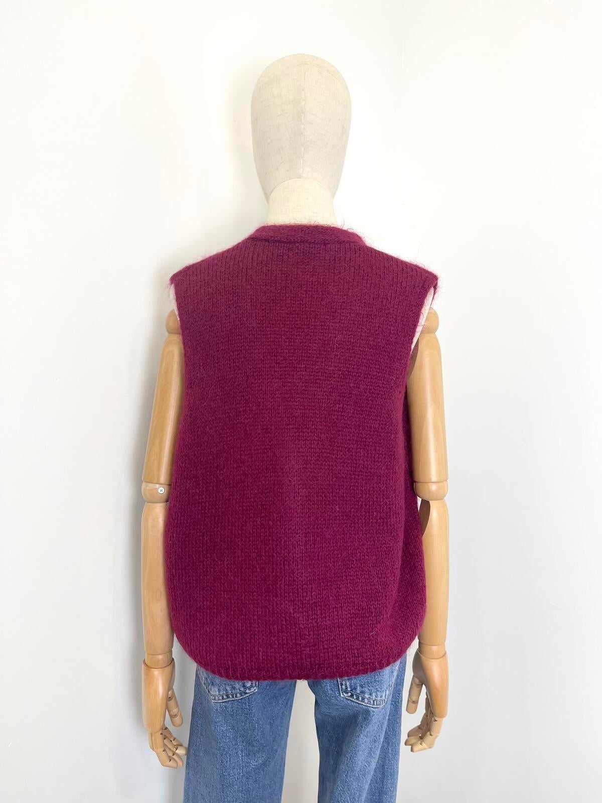 Vest met knopen |Bordeaux