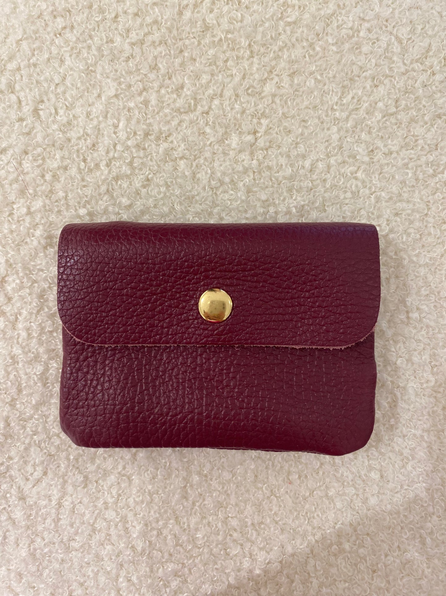 Lederen portemonnee | Bordeaux