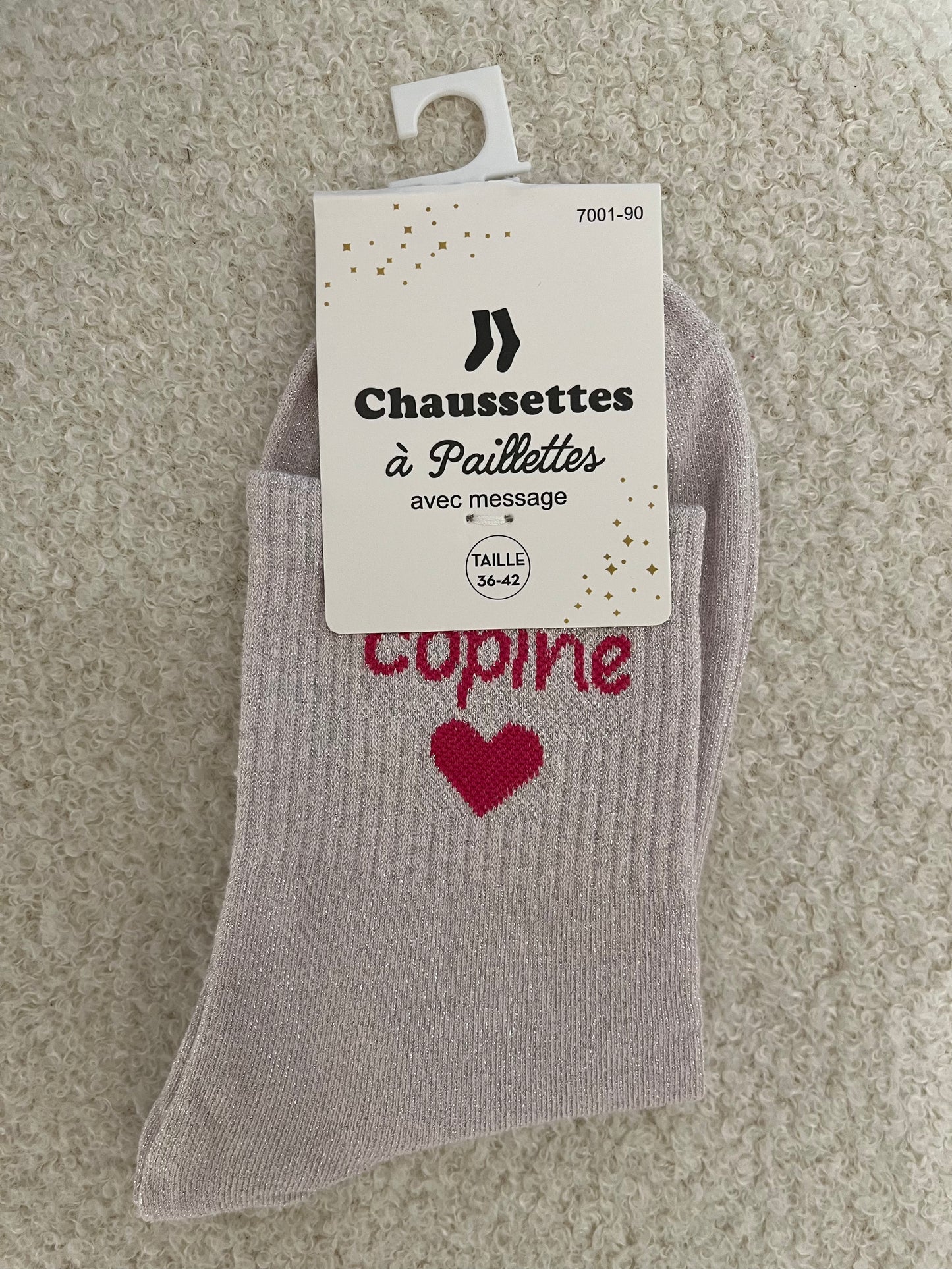 Sokken Copine | Licht roos