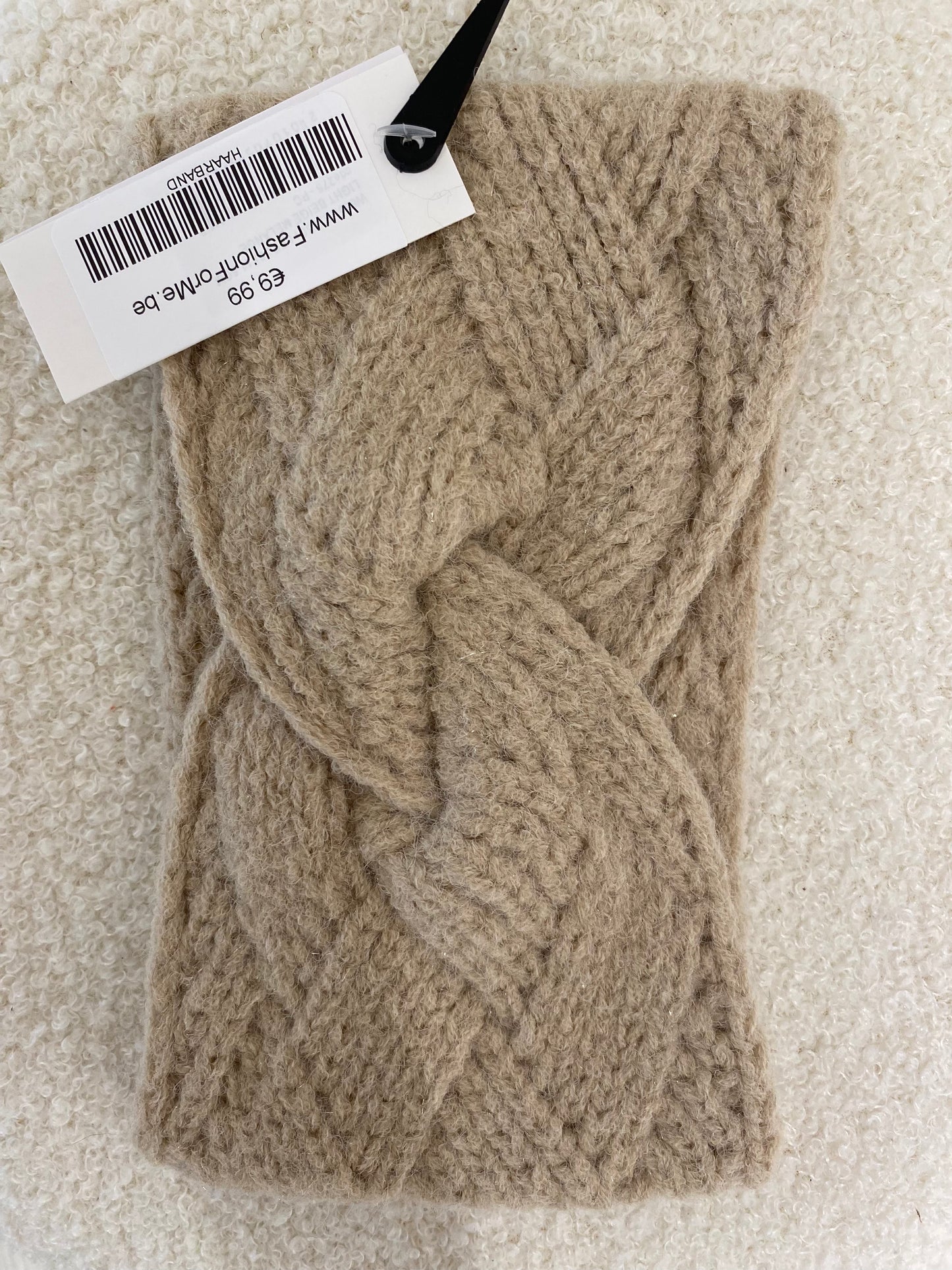 Haarband met glitters | Beige