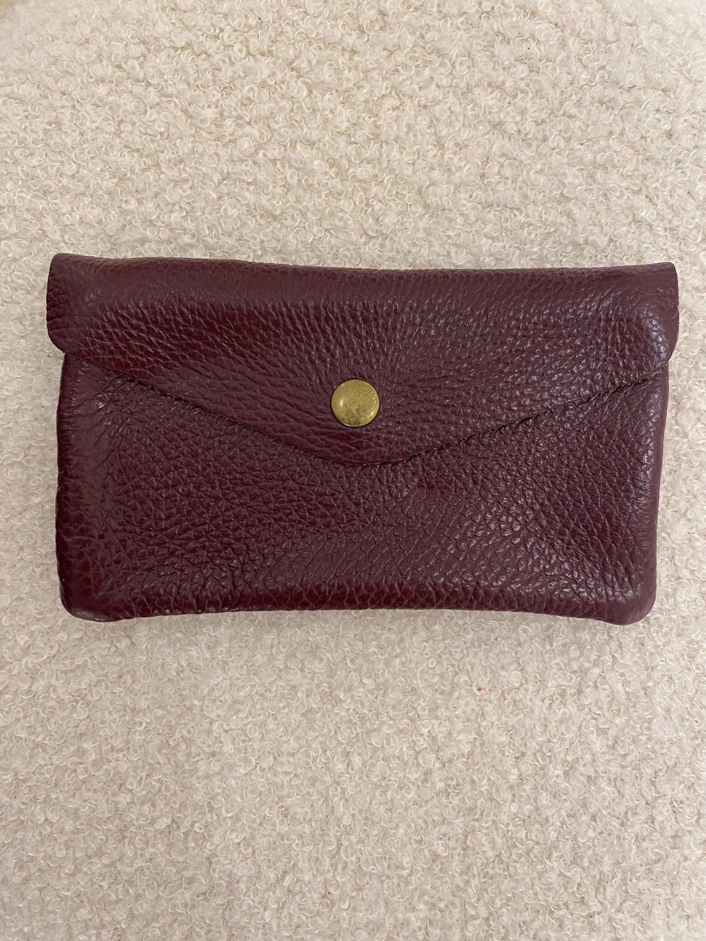 Lederen portemonnee | Bordeaux
