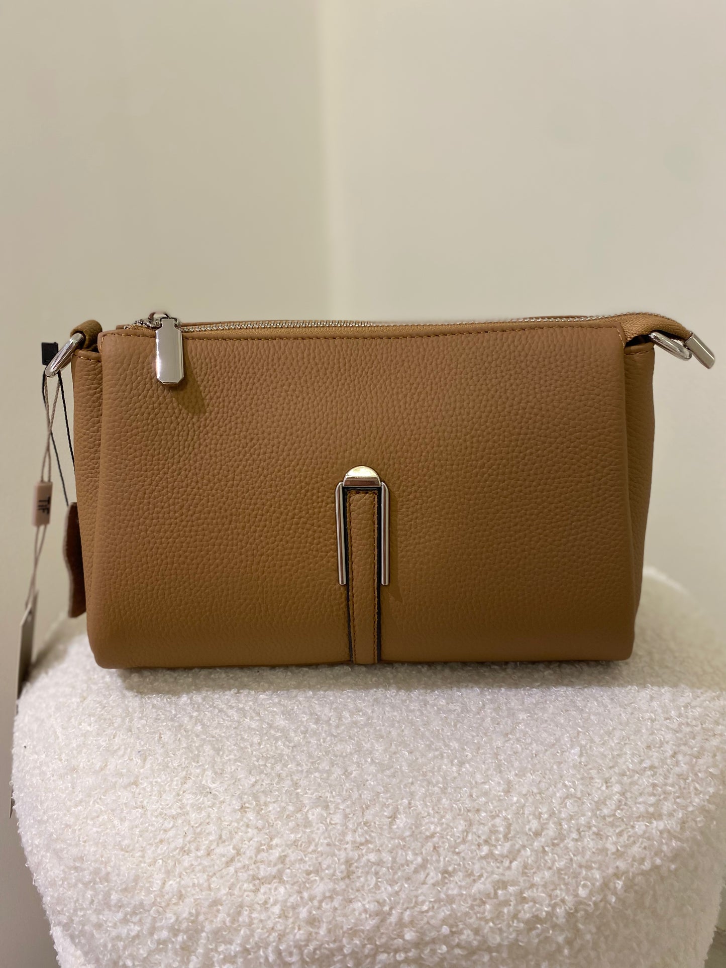 Lederen handtas | Bruin
