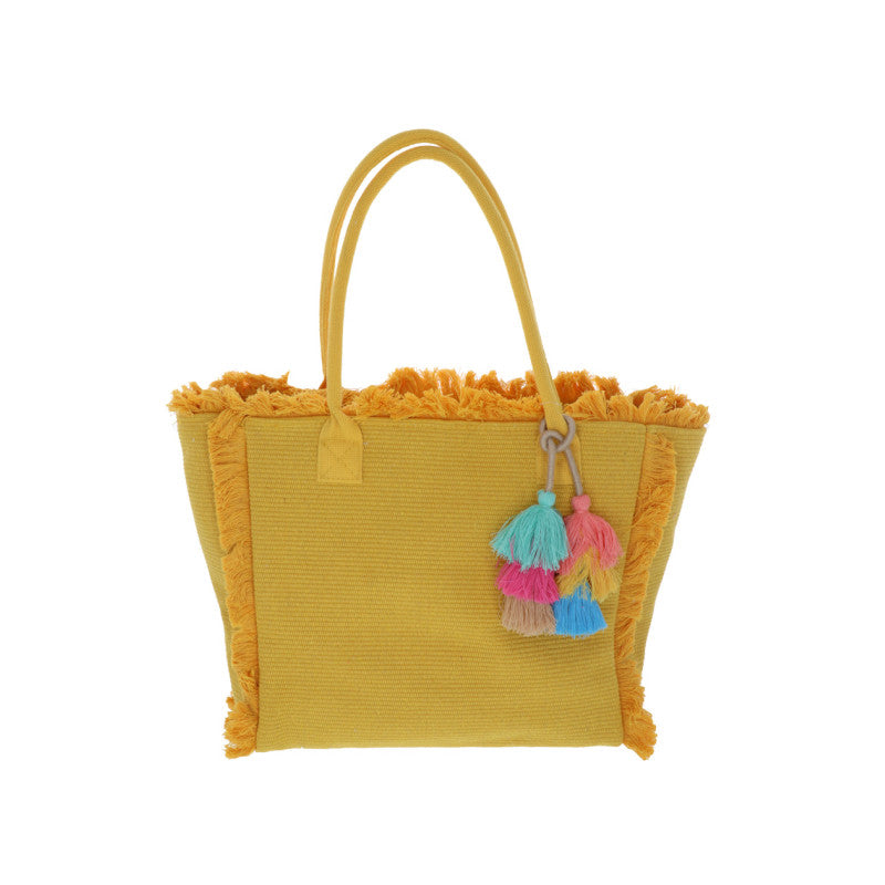 Shopper/ Strandtas | Beige, Roos, Oranje, geel