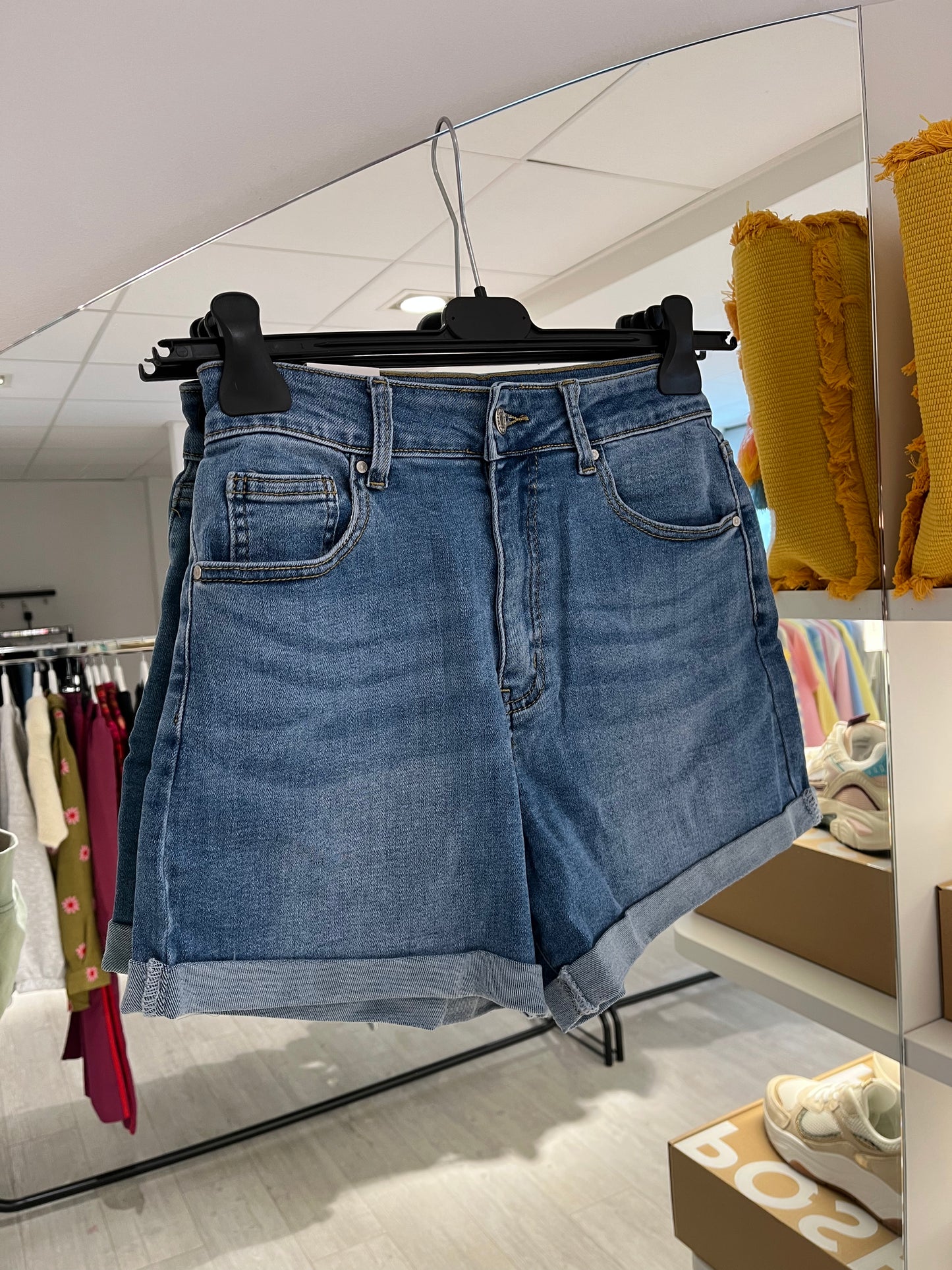Denim short | Donker blauw