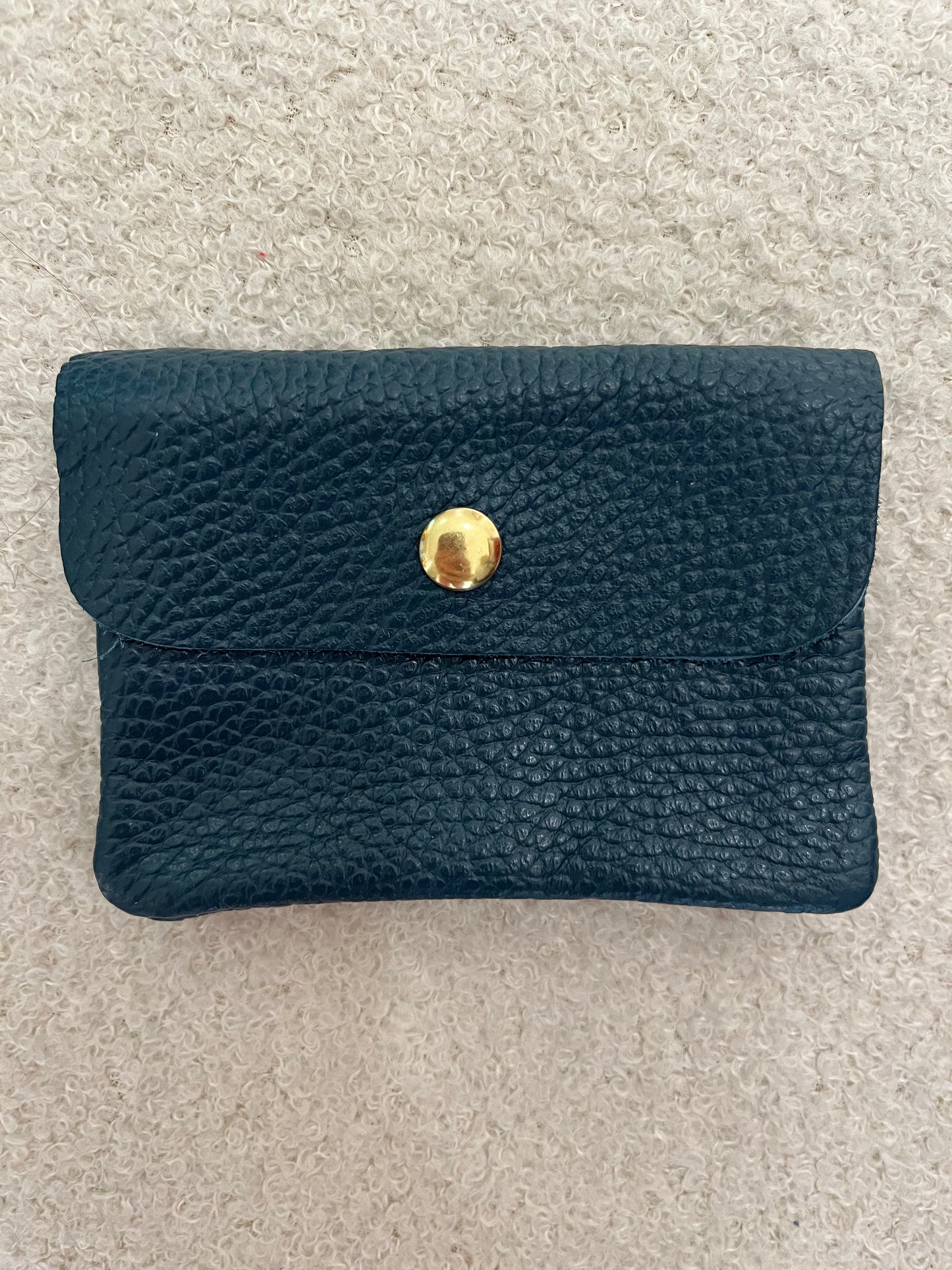 Lederen portemonnee | Blauw
