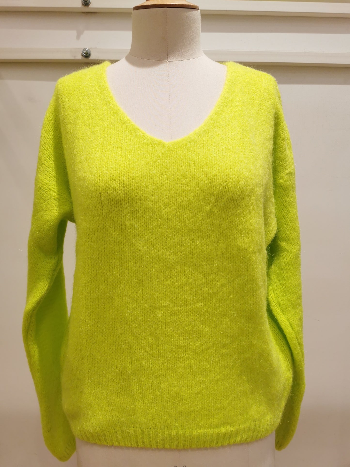 V-hals trui | Neon fluo