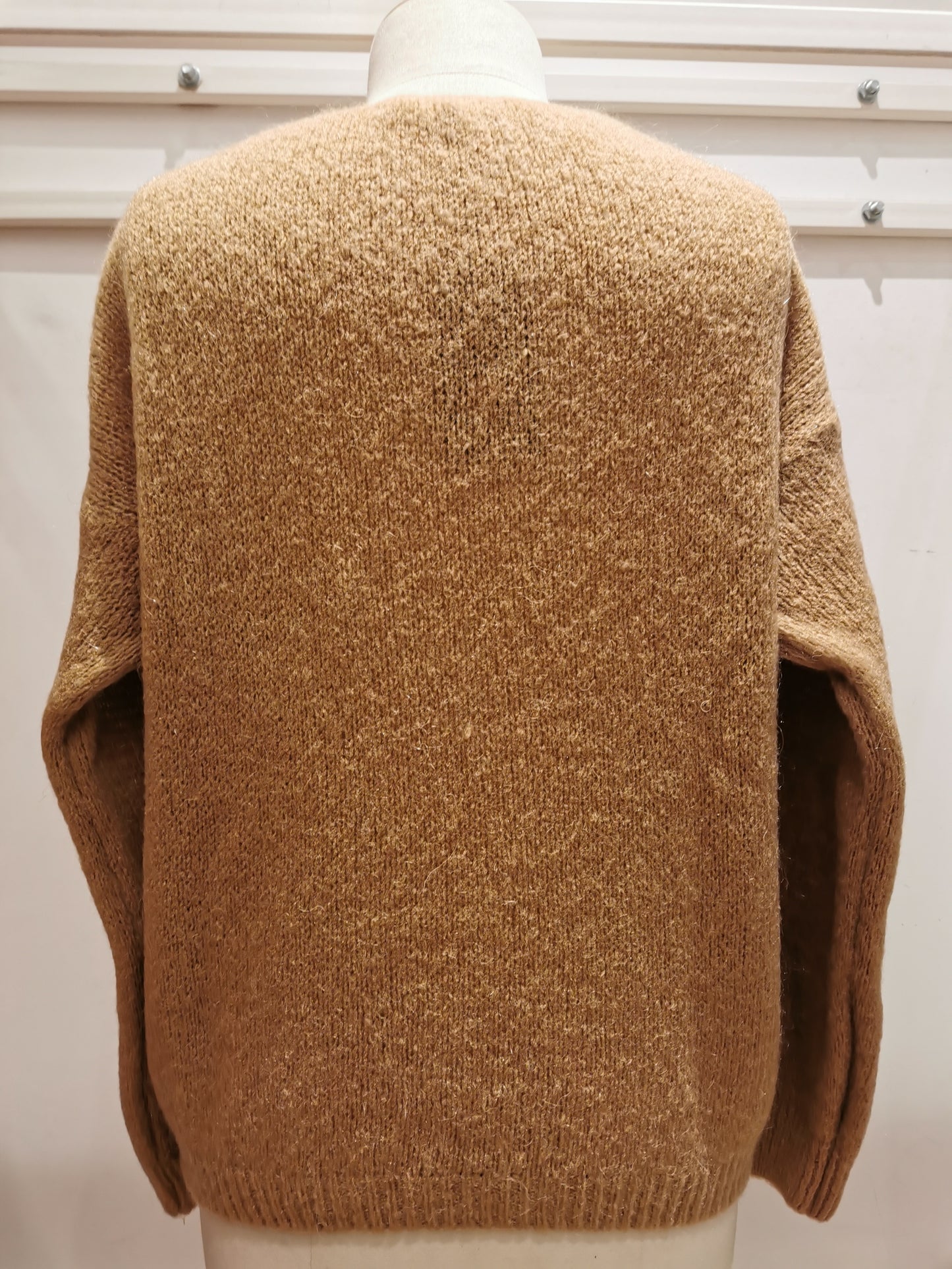 V-hals trui | Taupe