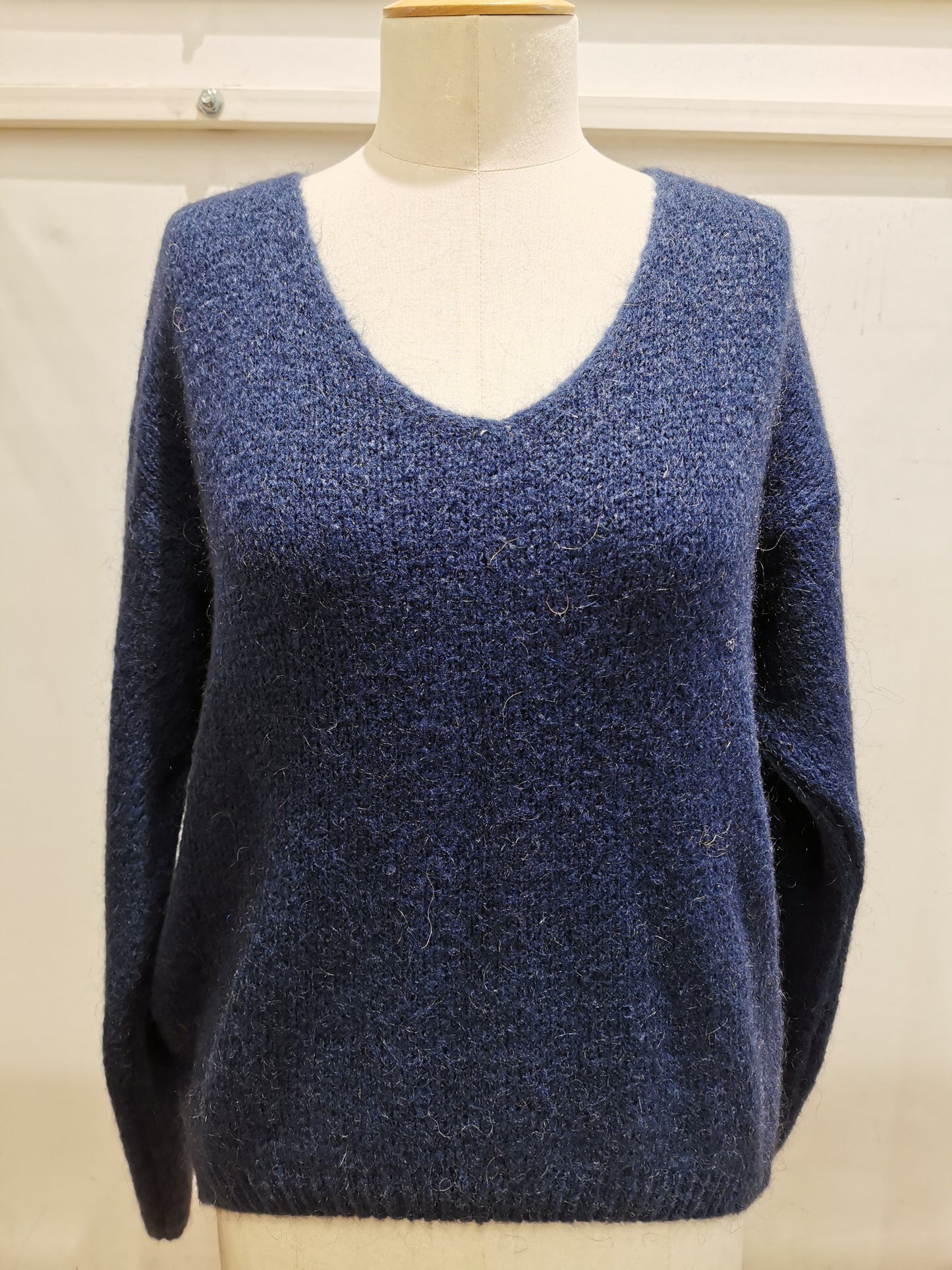 V-hals trui | Blue marine