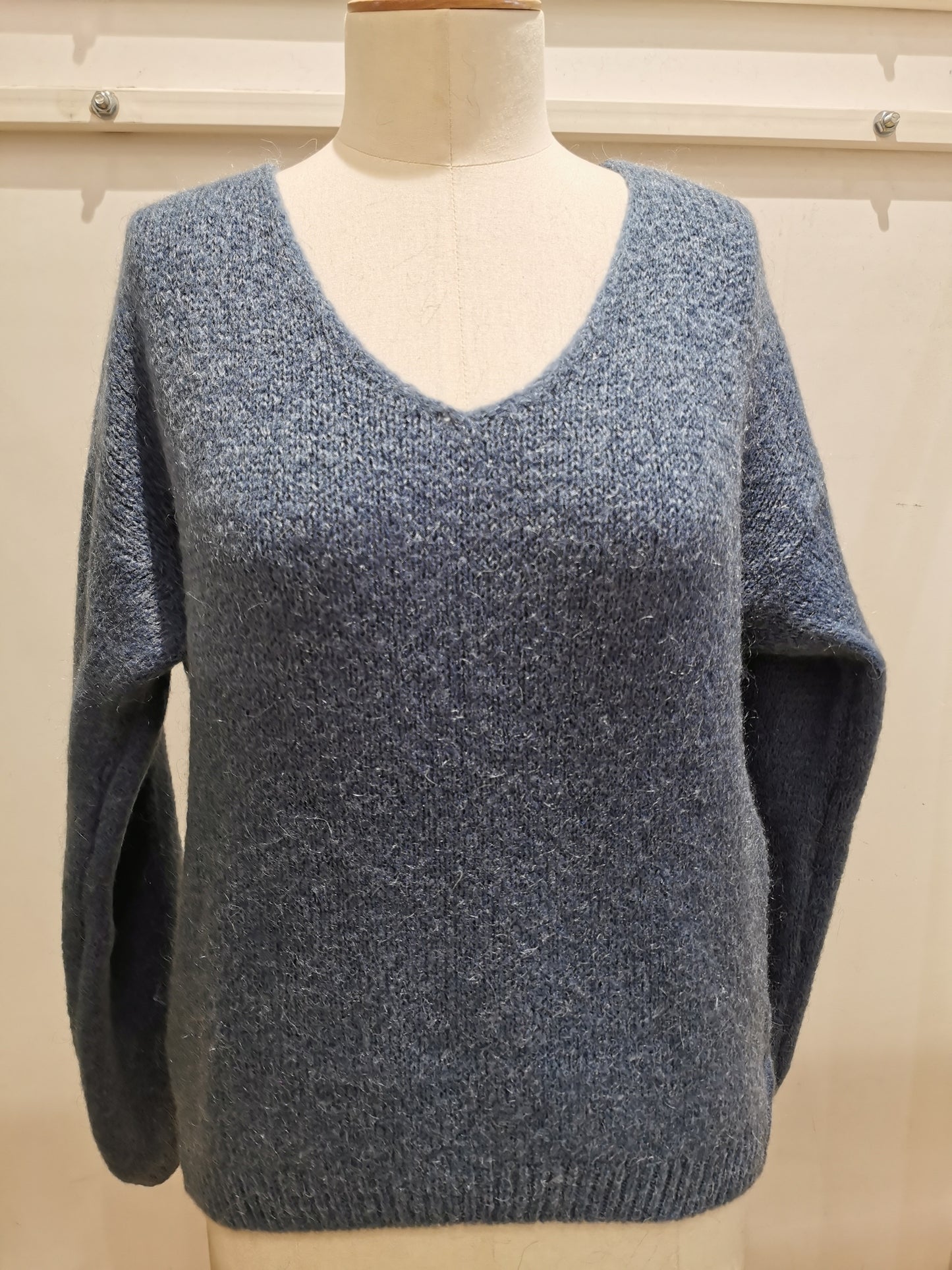 V-hals trui | Blue jean