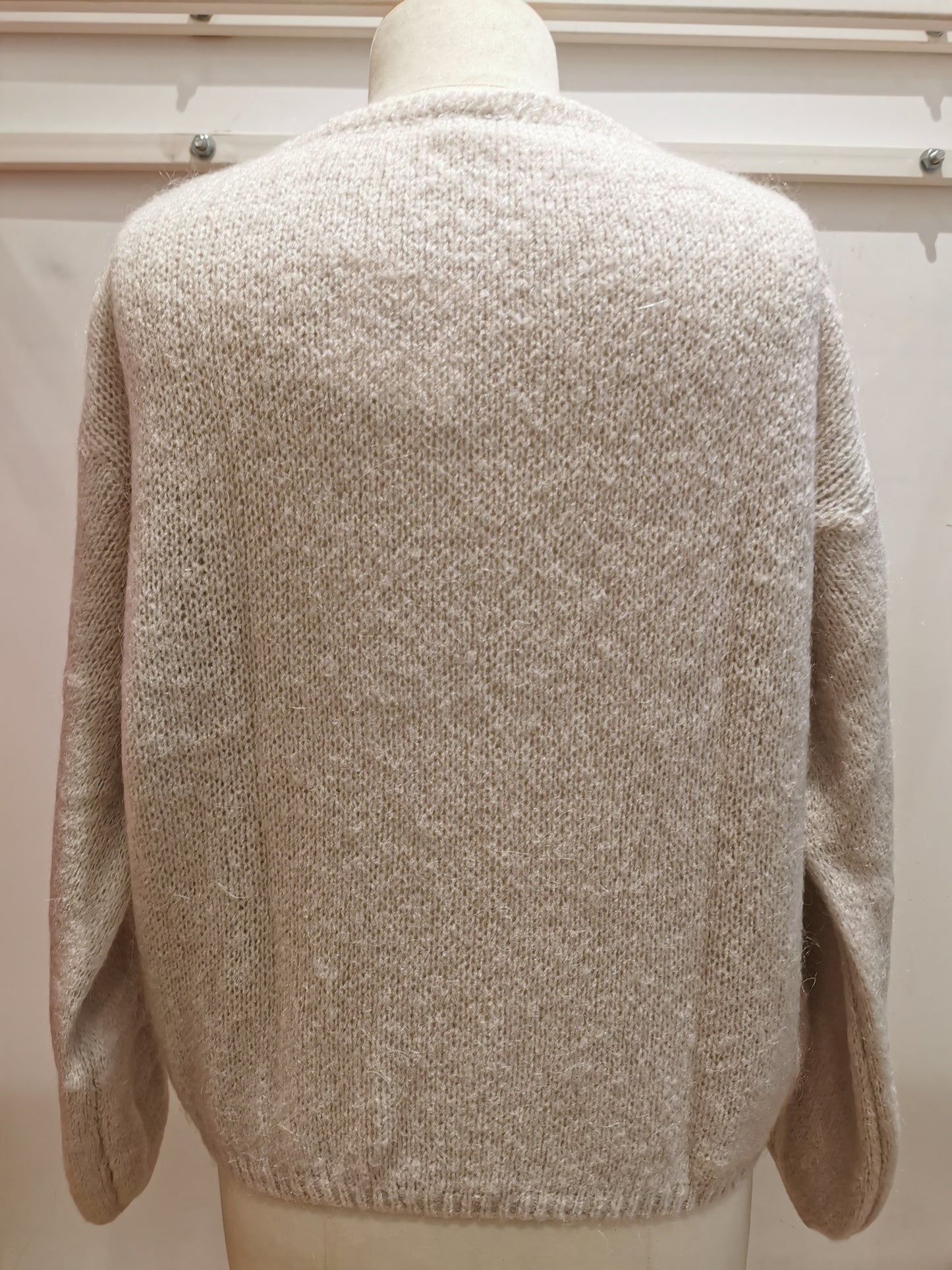 Vest met knopen | Beige