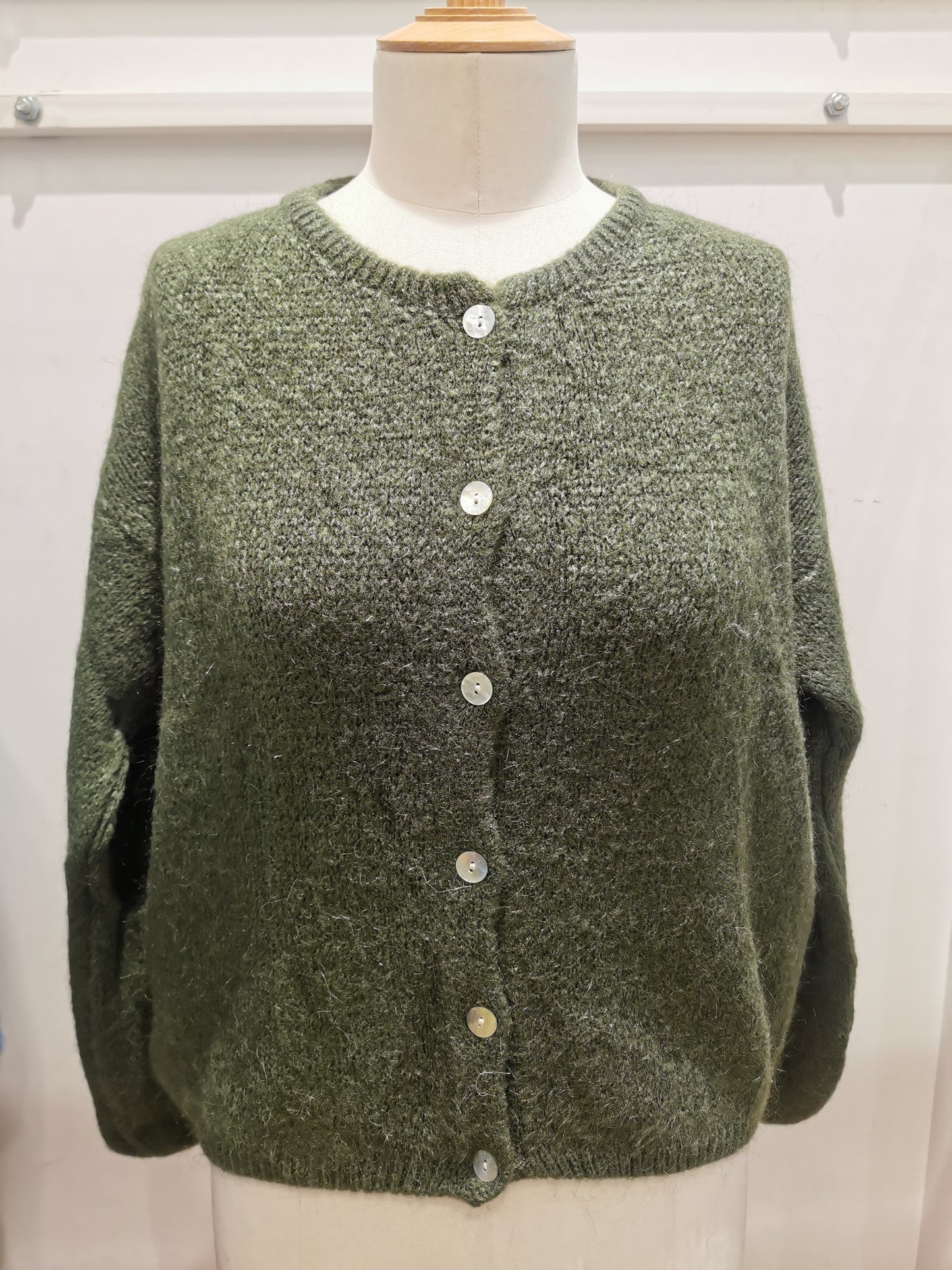 Vest met knopen | Kaki