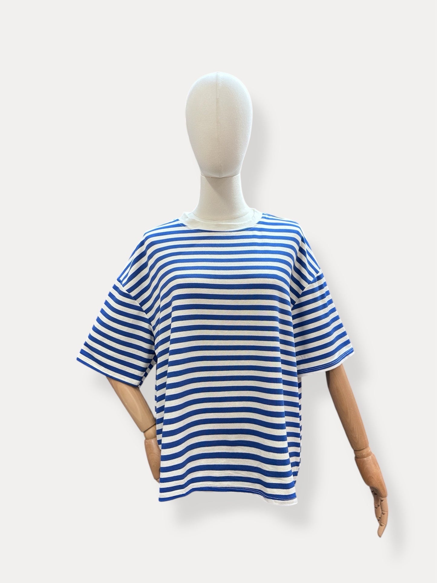 T-shirt strepen | Blauw & Wit