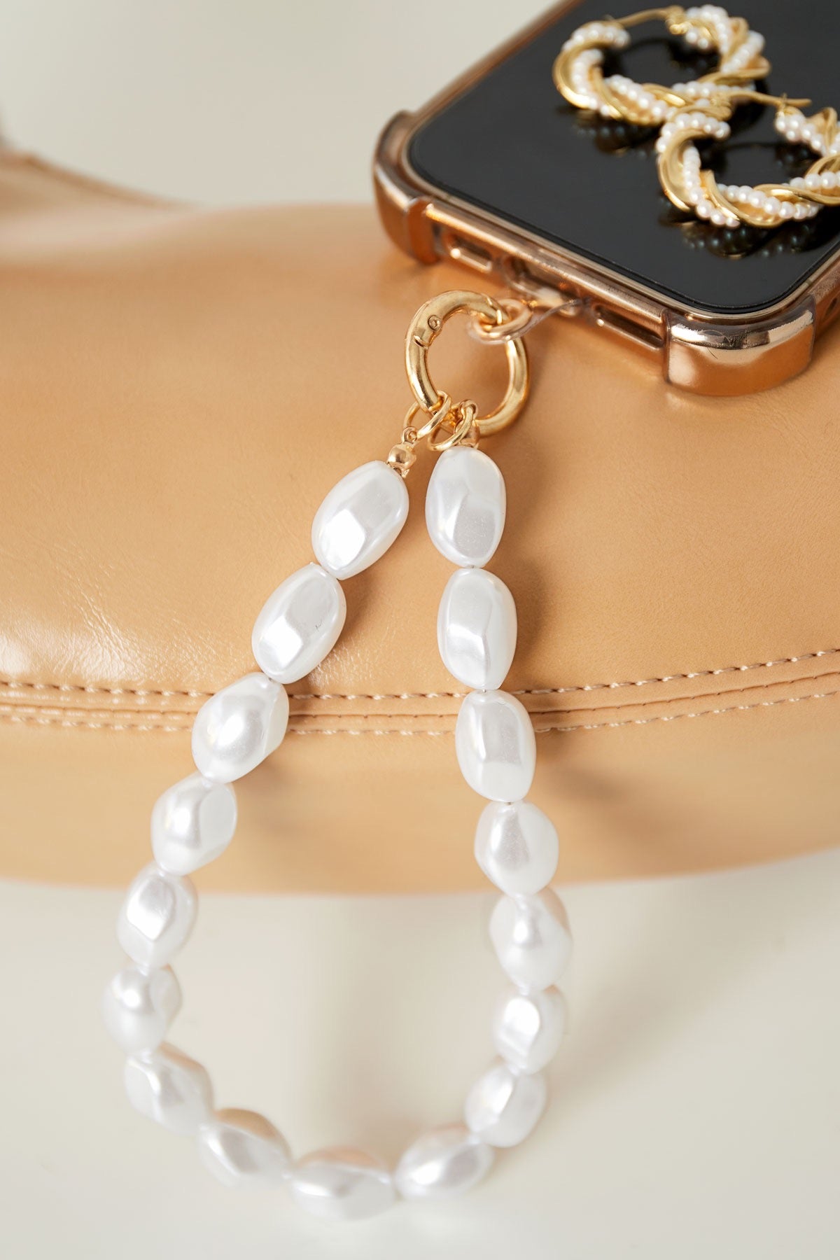 Telefoonkoord lovely pearl