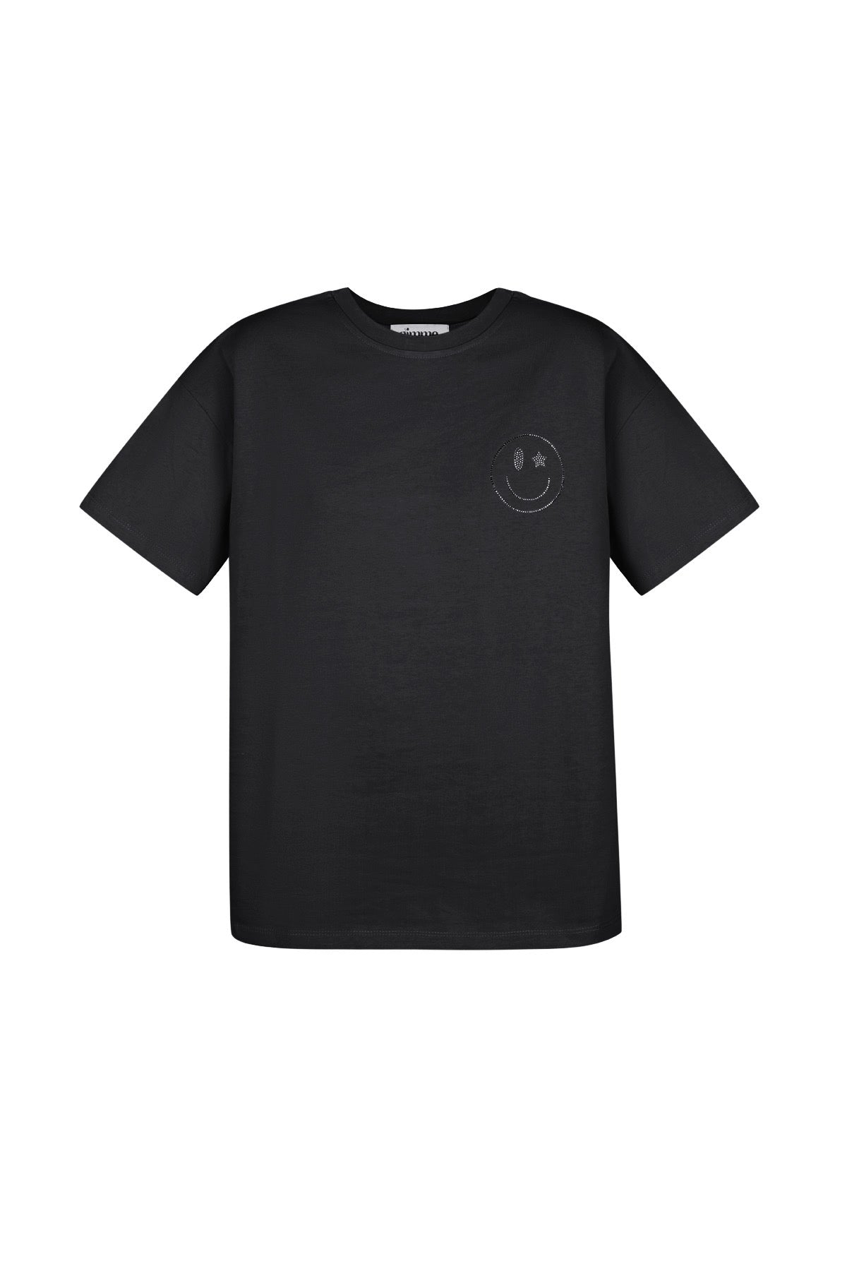 T-shirt smiley zwart