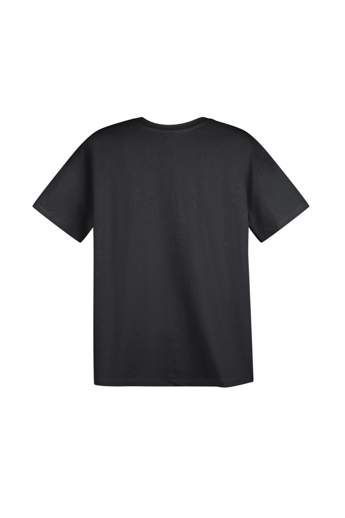T-shirt smiley zwart