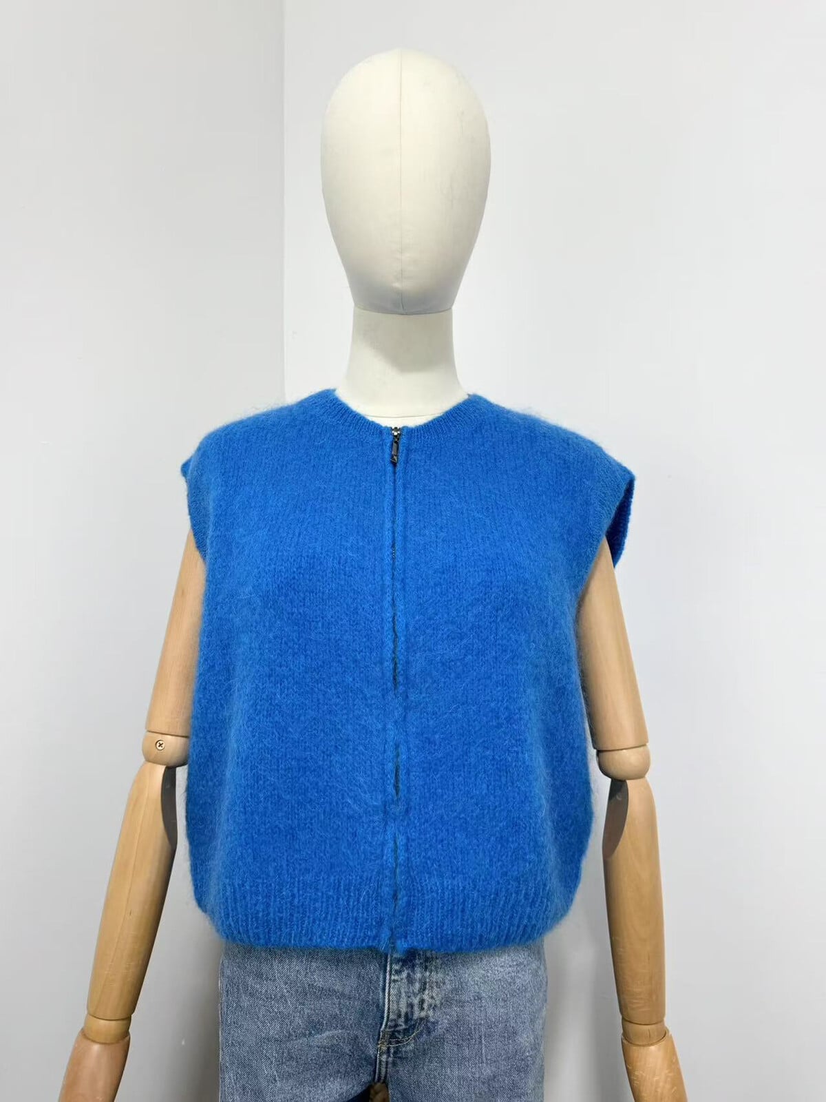 Vest met rits | Bleu