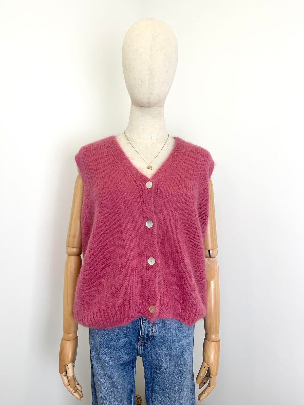 Vest met knopen | Old rose