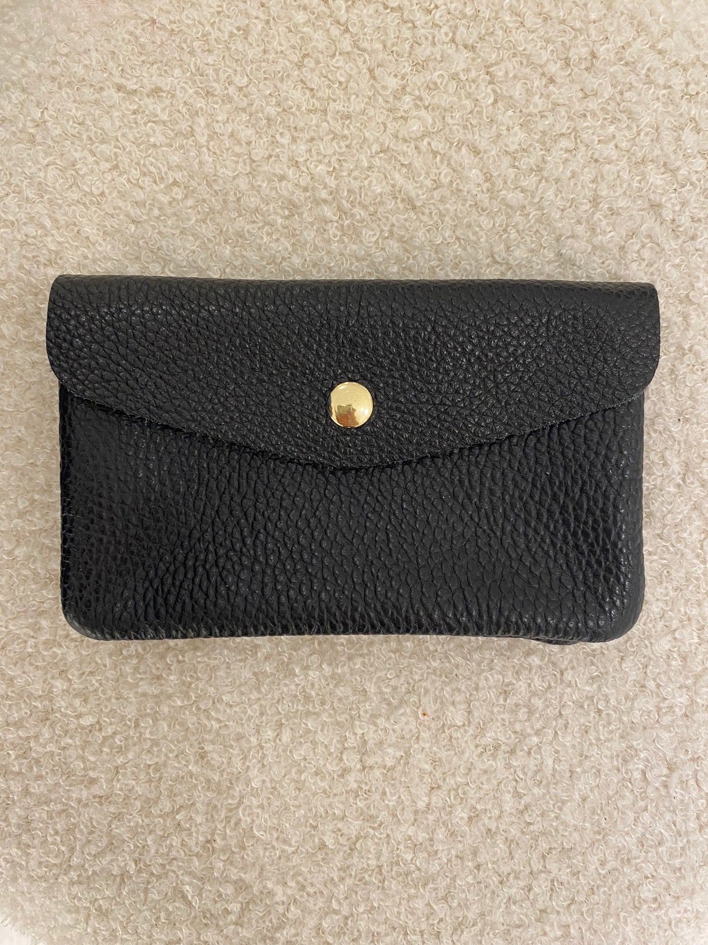 Lederen portemonnee | Zwart