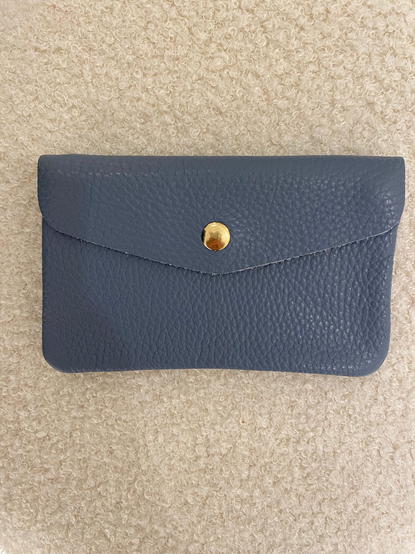 Lederen portemonnee | Licht blauw