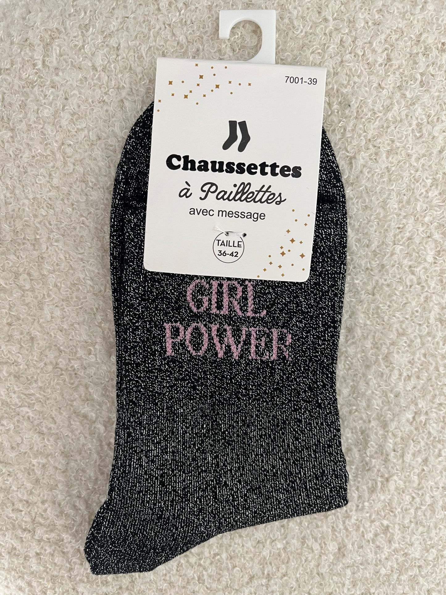 Sokken Girl Power | Zwart