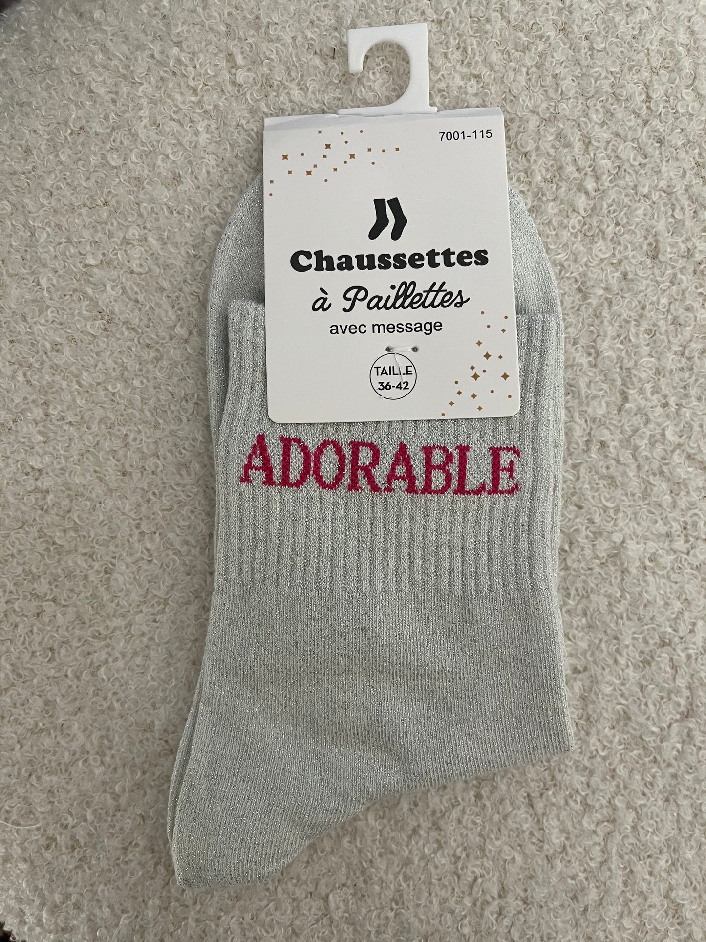 Sokken Adorable | Zilver