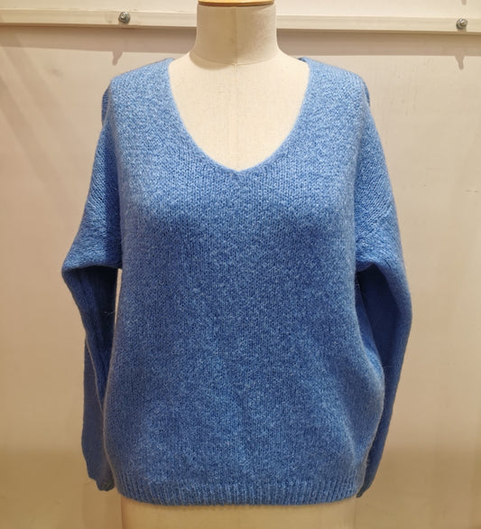 V-neck sweater | Blauw