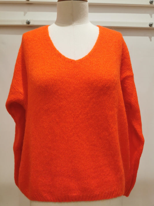 V-neck sweater | rood