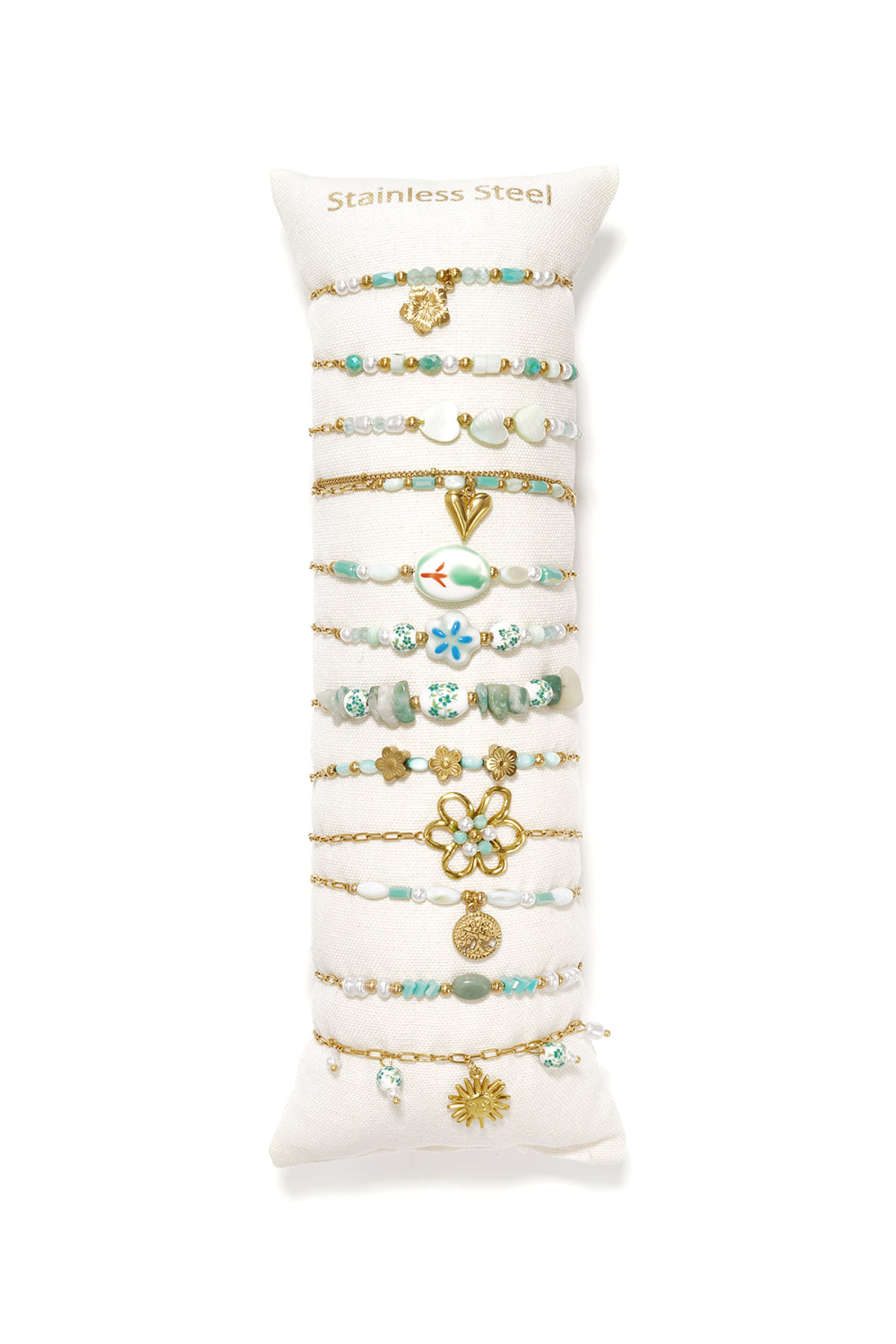 Armband bloem vakantie | Lichtgroen