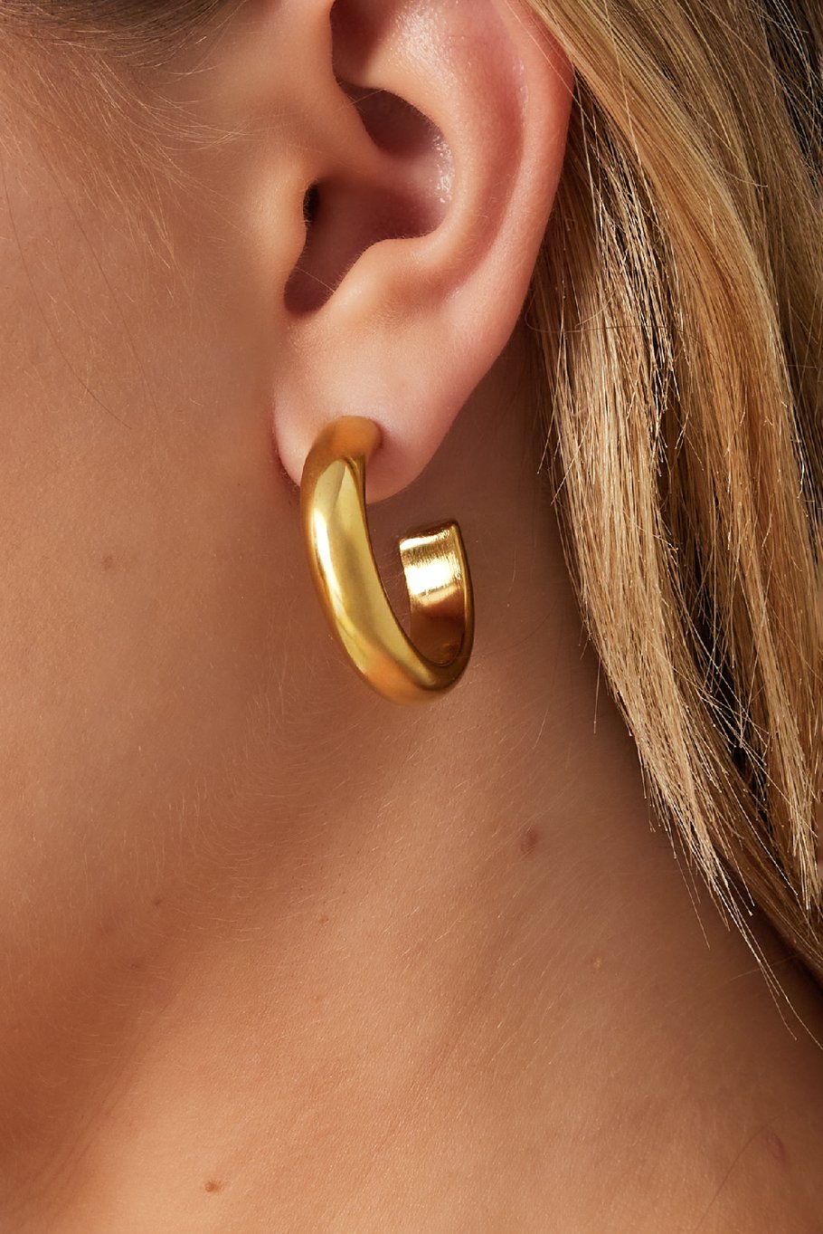 Hoop oorbellen | Goud