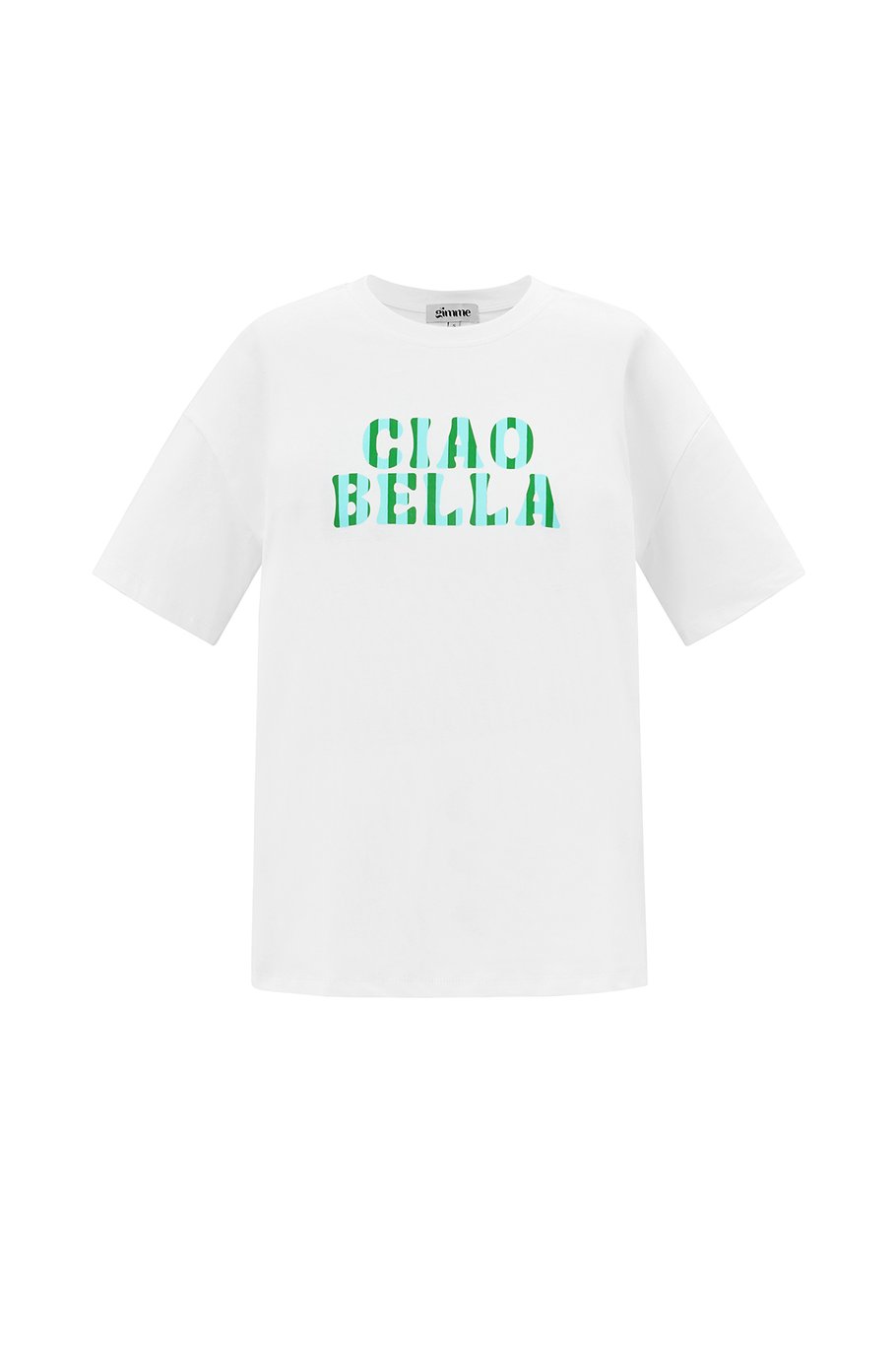 T-shirt Ciao bella | Wit
