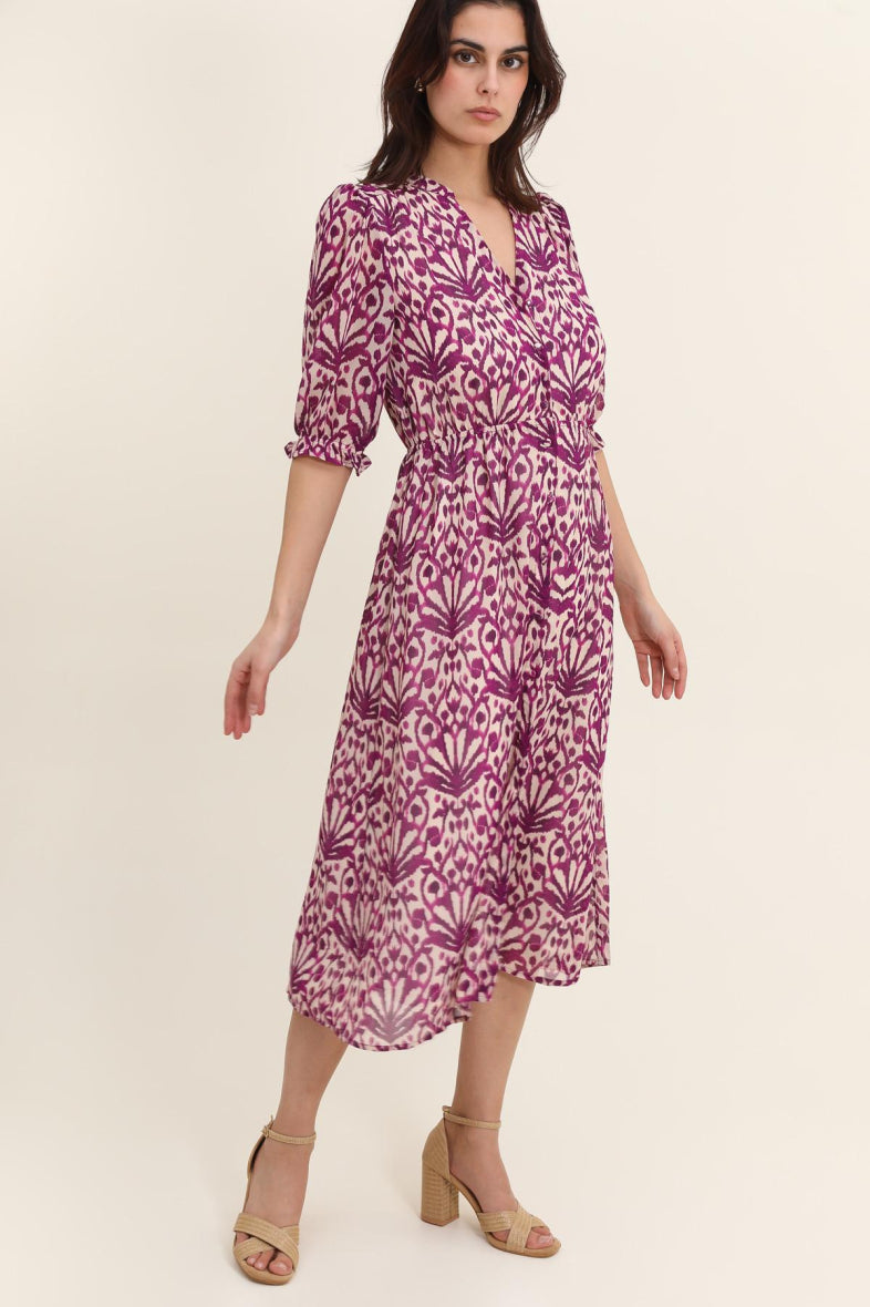 LONG ETHNIC PRINT DRESS