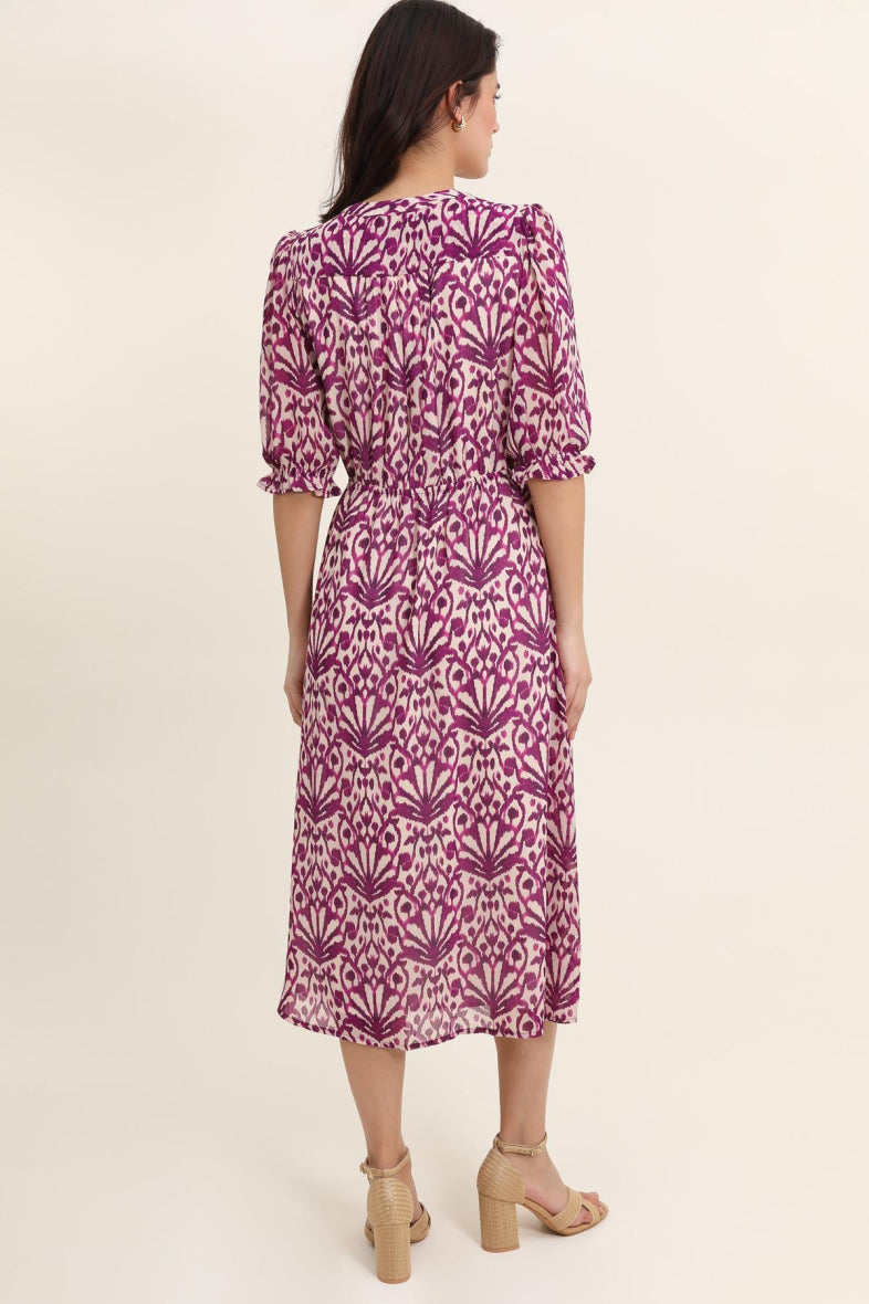 LONG ETHNIC PRINT DRESS