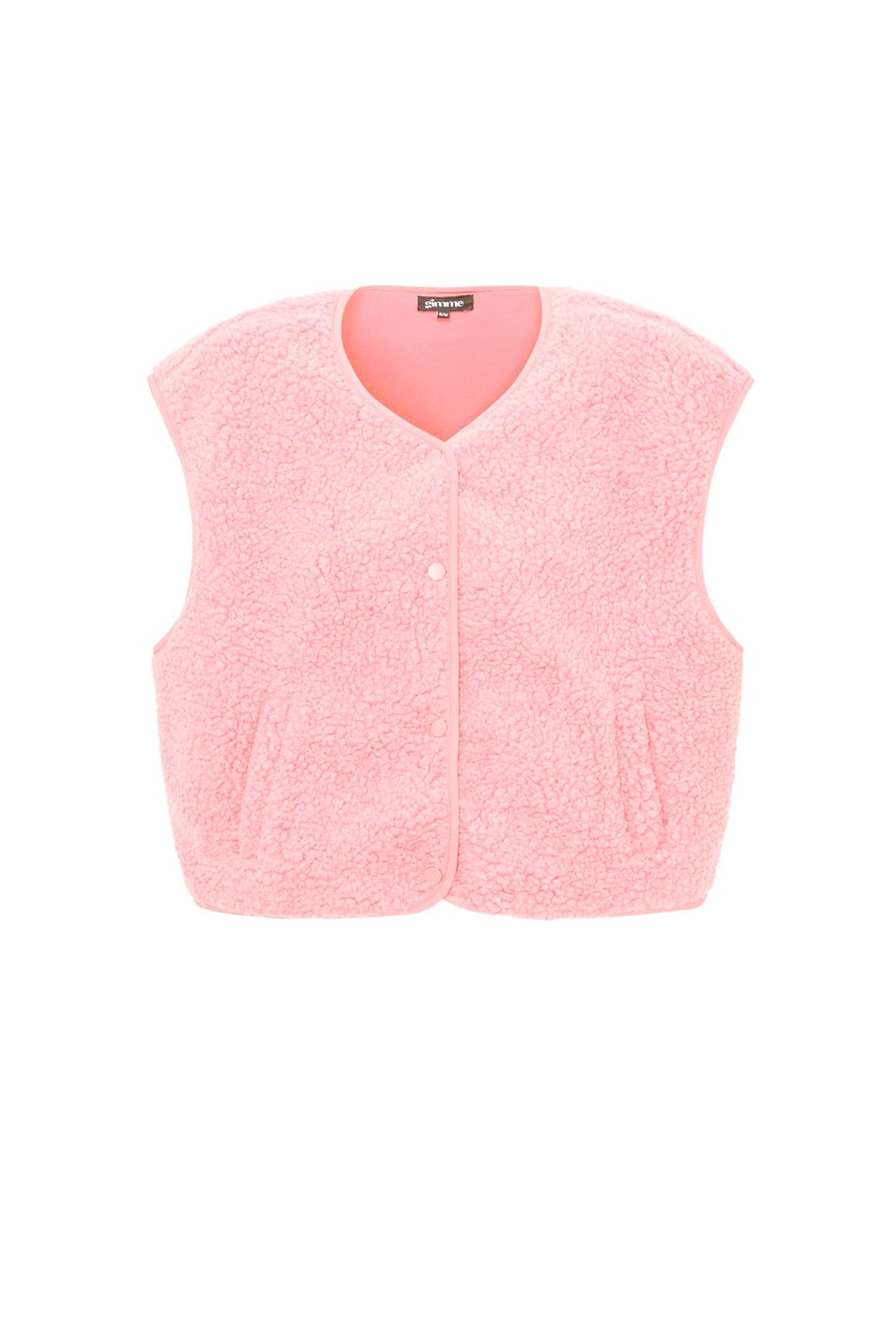 Fluffy teddy vest | Licht roos