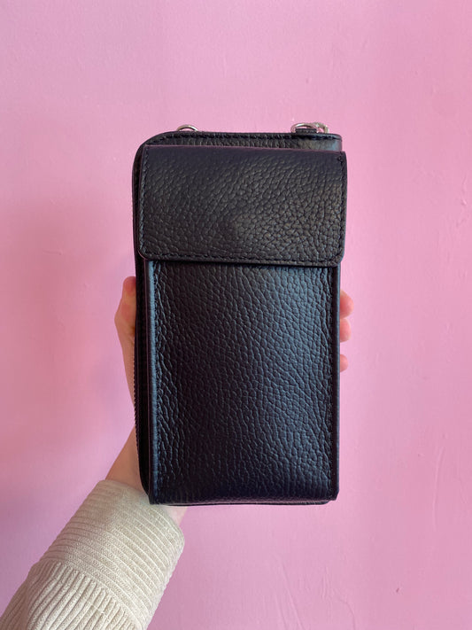 Telefoontasje / portemonnee zwart