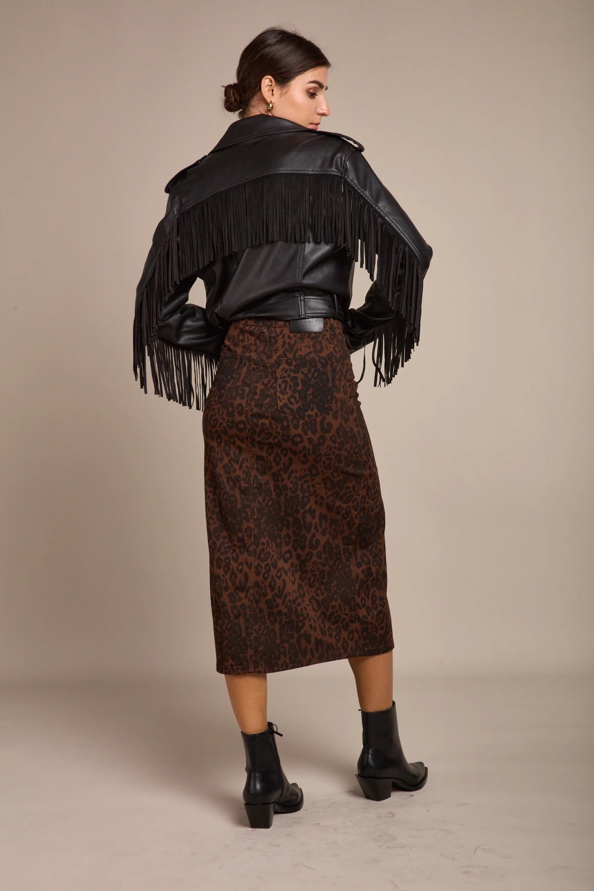 Panter jeansrok