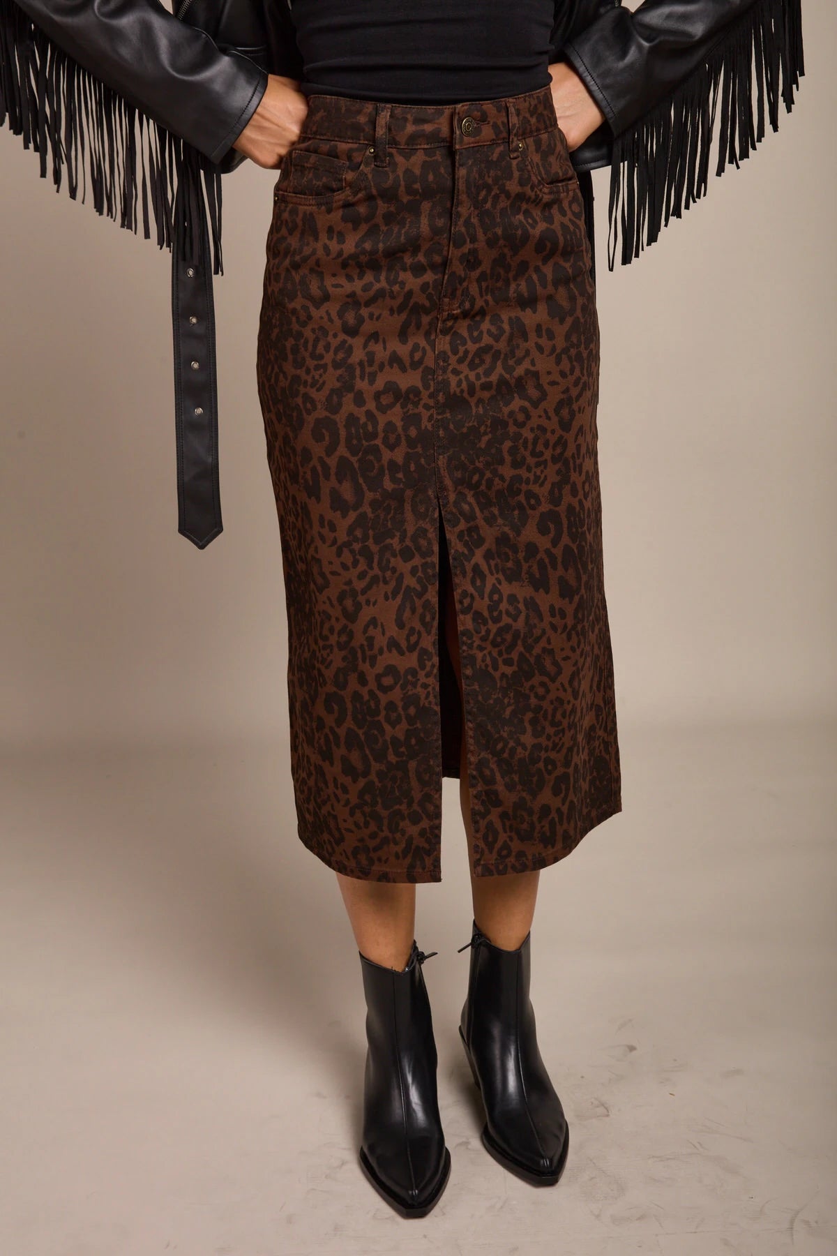 Panter jeansrok