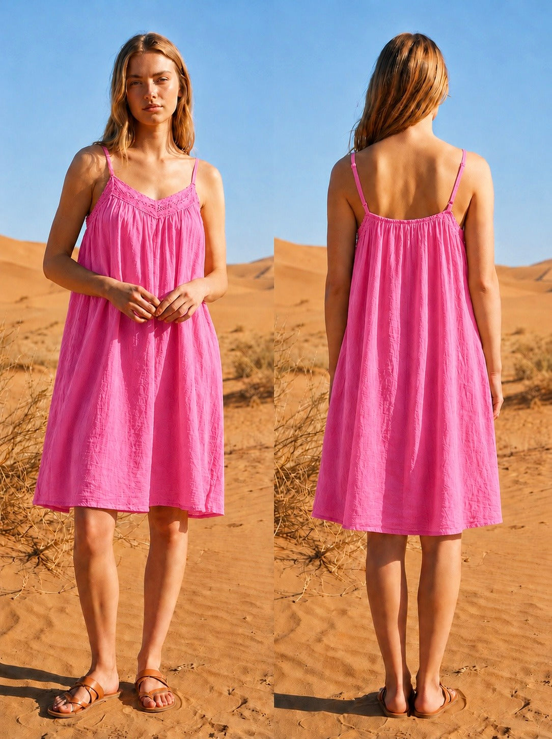 Kort kleedje | Fuchsia