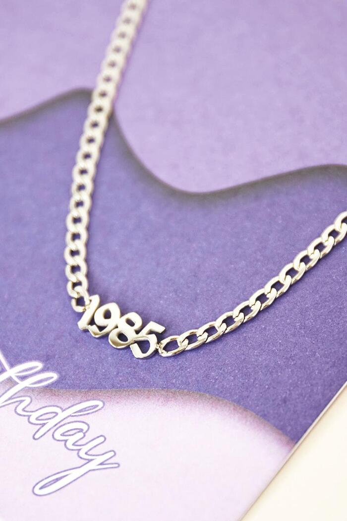 Ketting Happy Birthday Years - 1985 Zilver