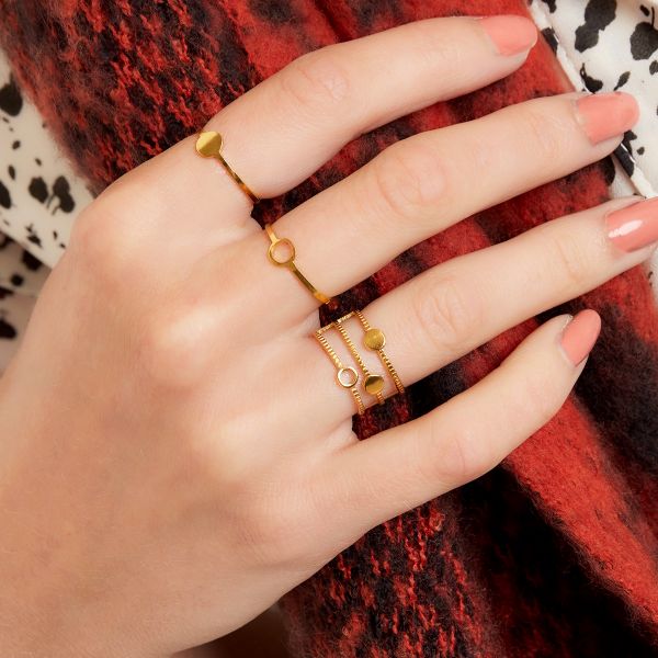 Cirkel ring | Goud