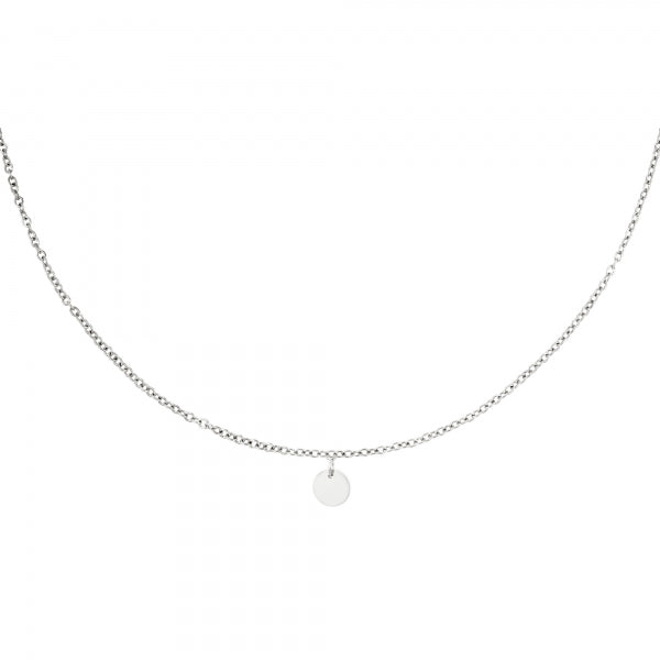 Cirkel hanger ketting | Zilver