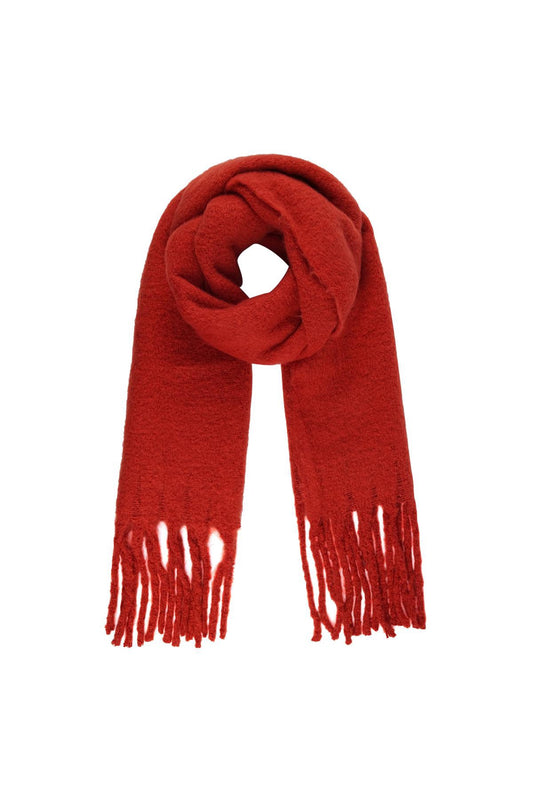 Warme winter sjaal rood