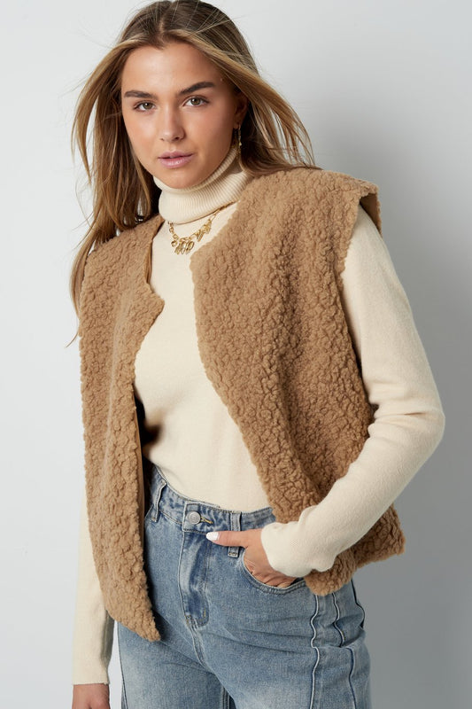 Teddy vest | Beige